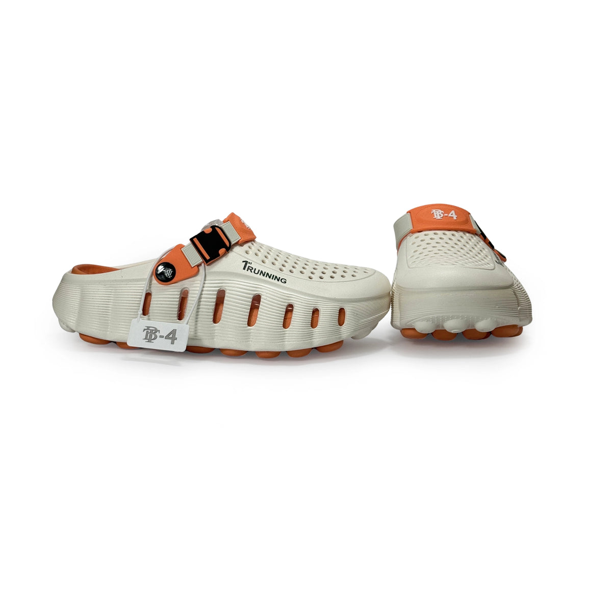 EVA Clogs White Orange