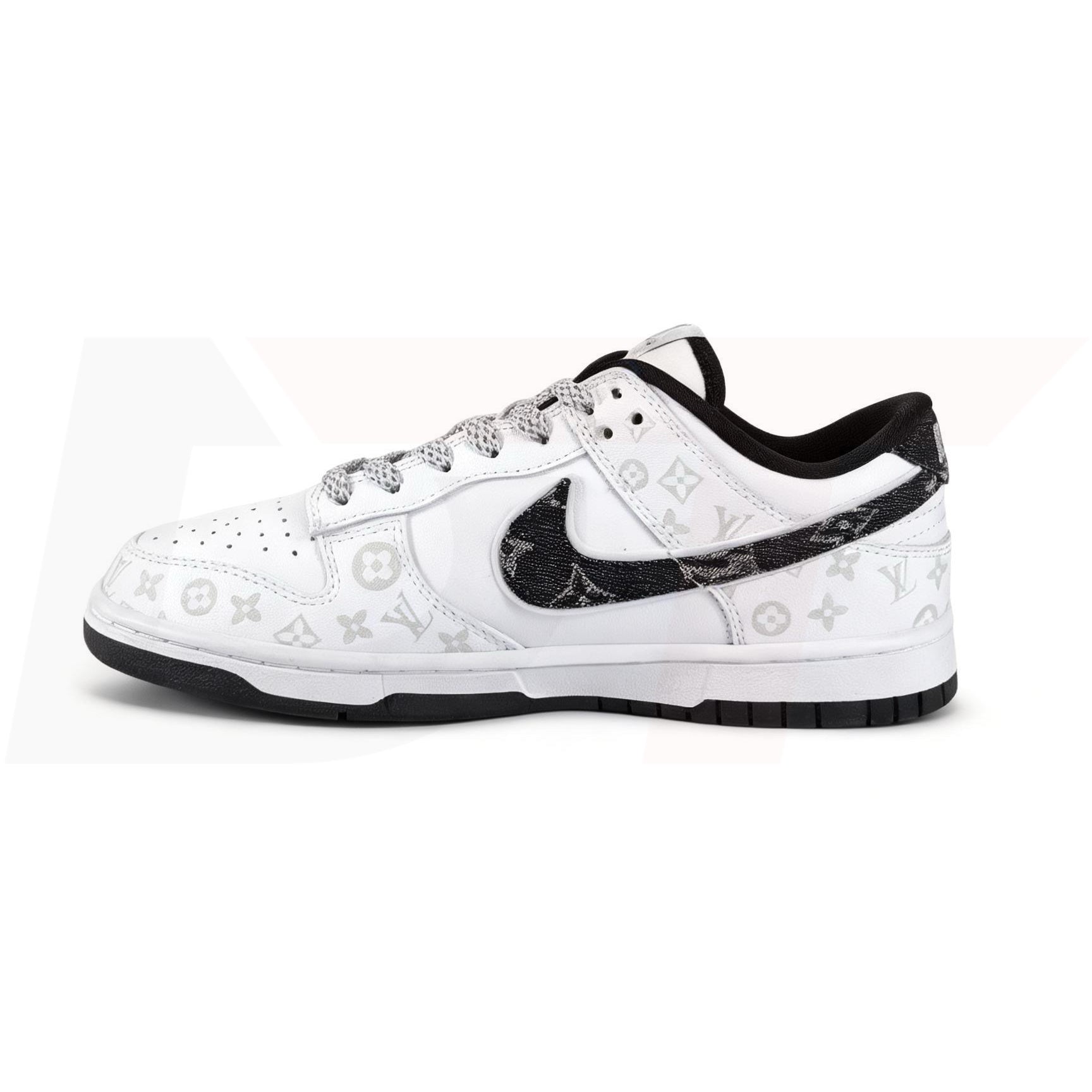SB DUNK LOW X LV - WHITE BLACK