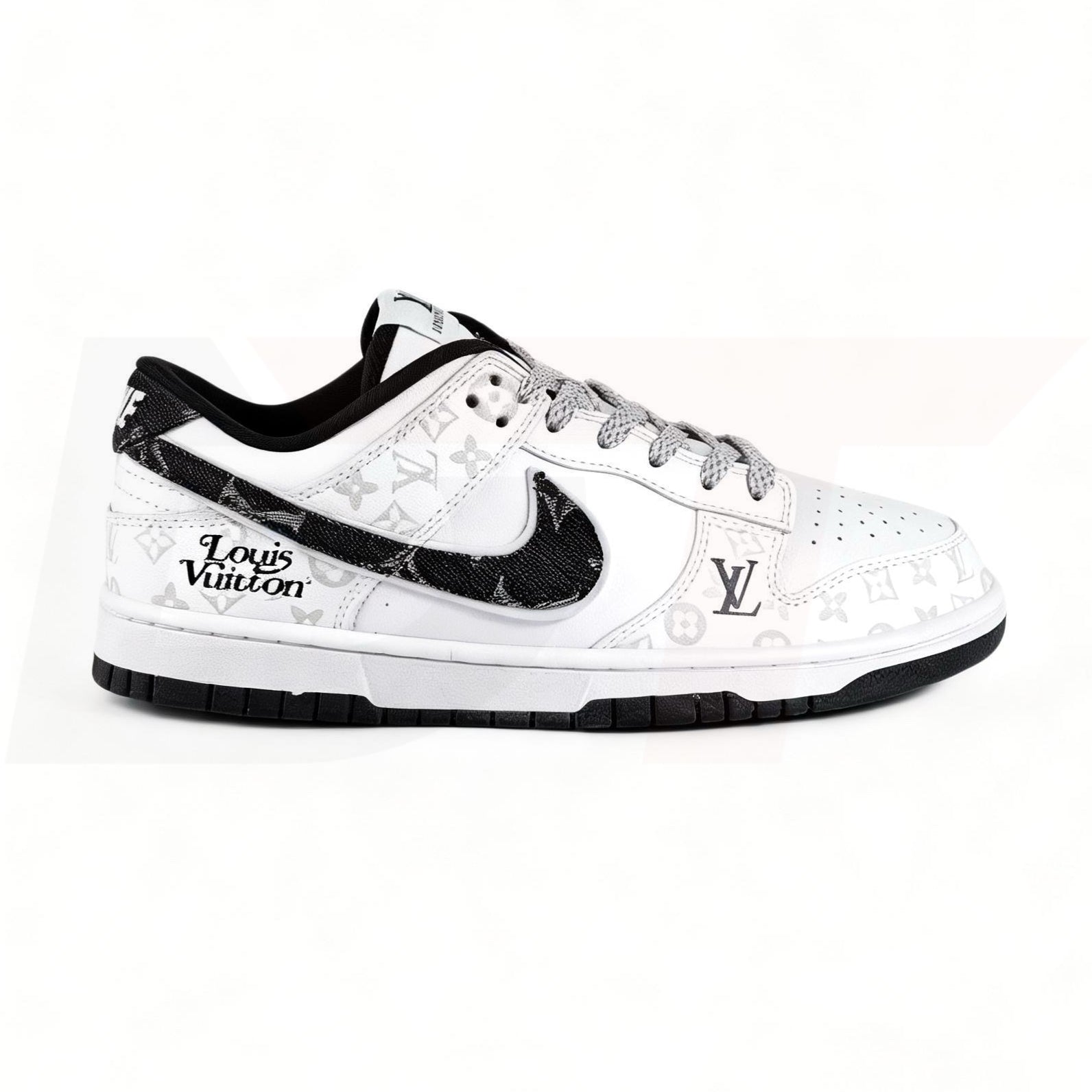 SB DUNK LOW X LV - WHITE BLACK