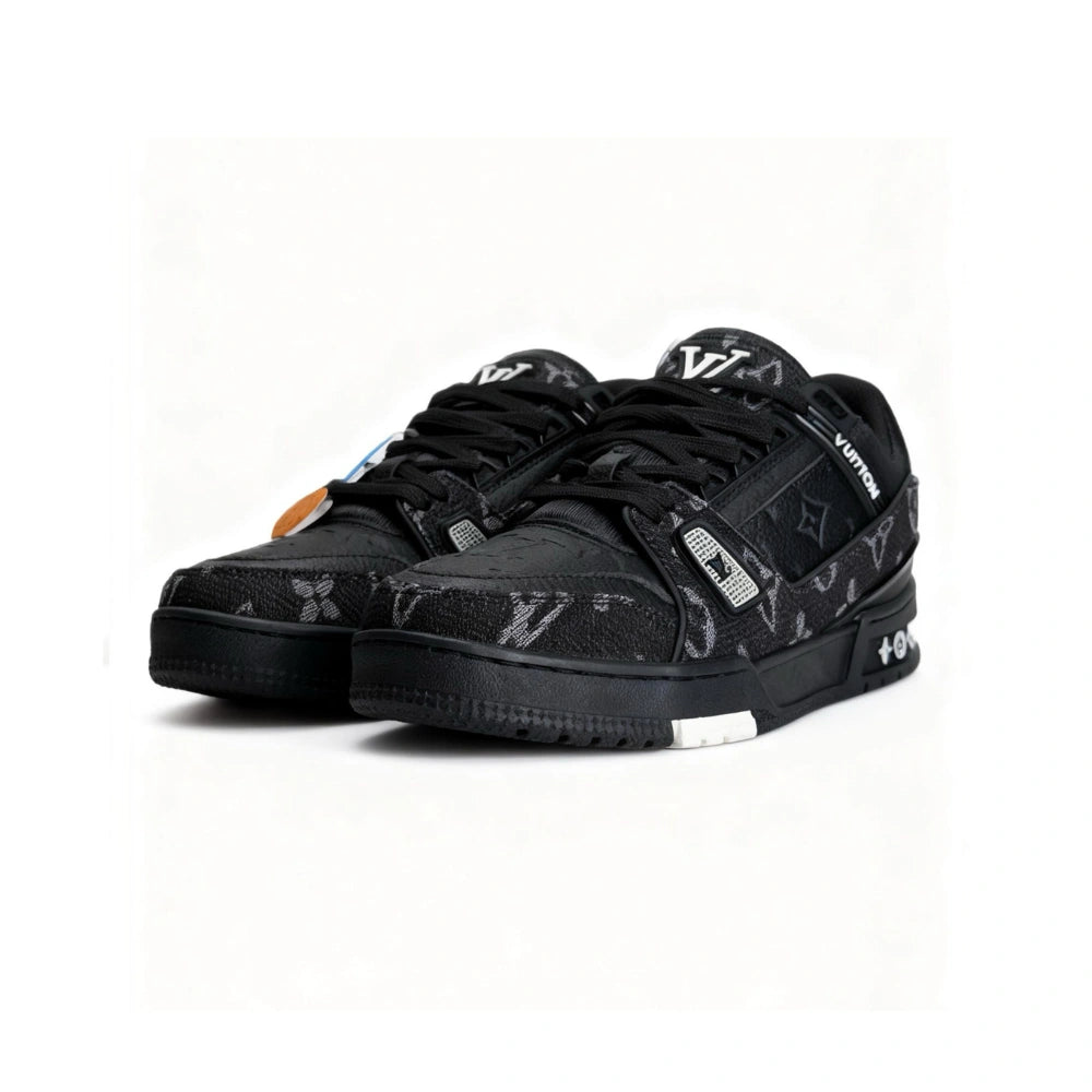 LV TRAINER - DENIM BLACK EMBOSED